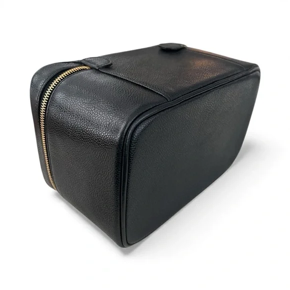 CHANEL Rare 1997 Mirrored Vanity Cosmetic Case / Make Up Bag / Caviar Leather - Picture 9 of 16